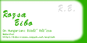 rozsa bibo business card